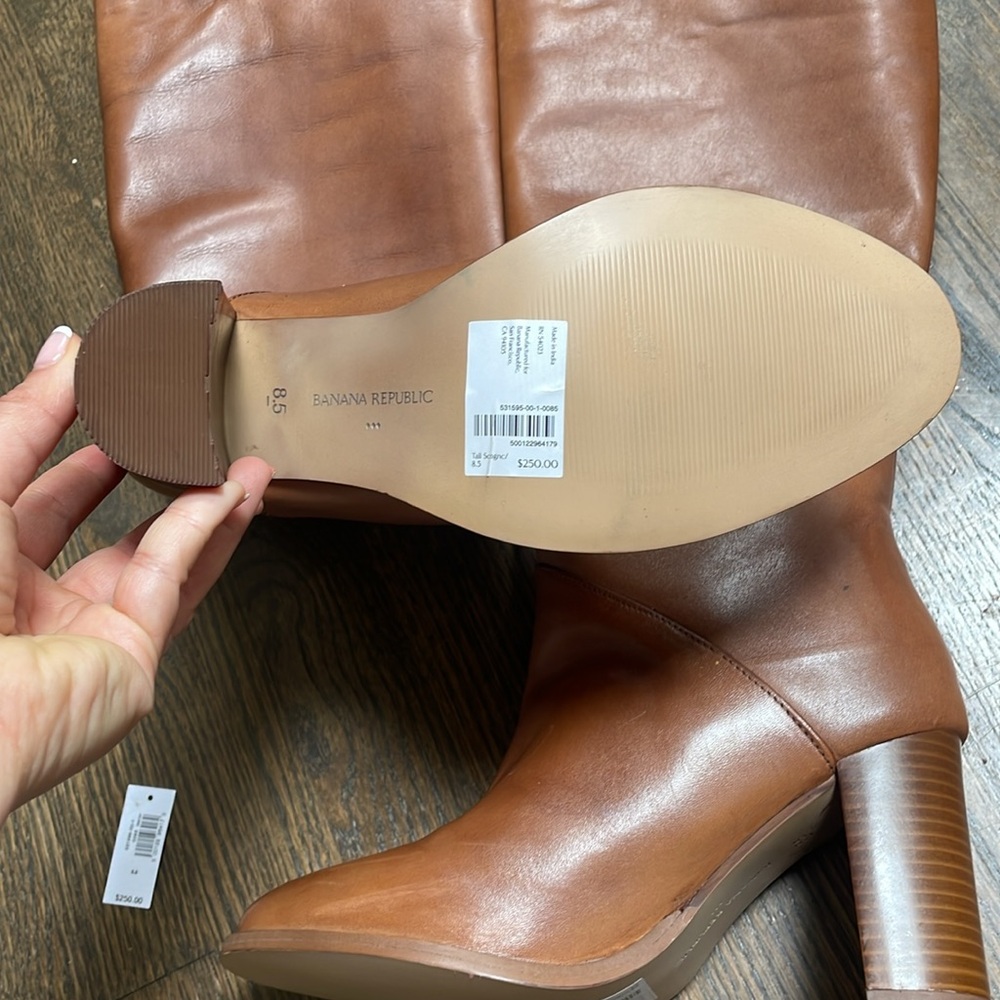 Woman LEATHER TALL SHAFT BOOT Size 8.5 - Picture 3 of 5